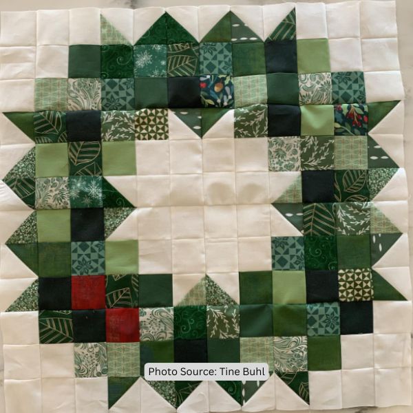 Christmas Wreath Quilt Idea from Tine Buhl