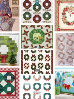 Christmas Wreath Quilt Patterns Roundup Featured Cover