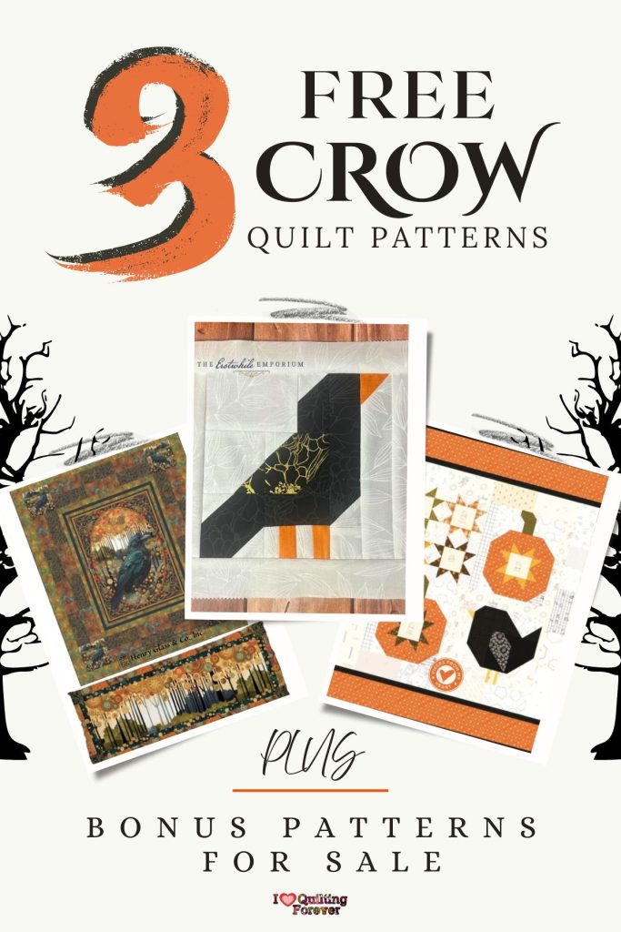 Crow Quilt Patterns Roundup 1 ILQF Pinterest