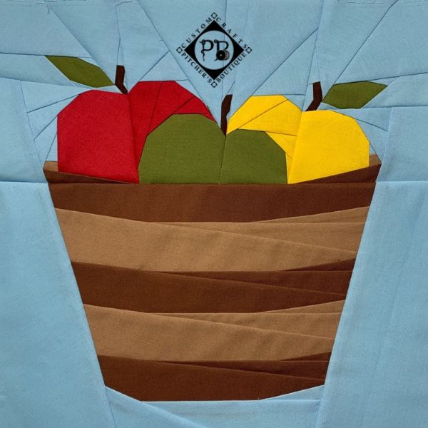Fresh Basket Of Apples Quilt Block Pattern - etsy