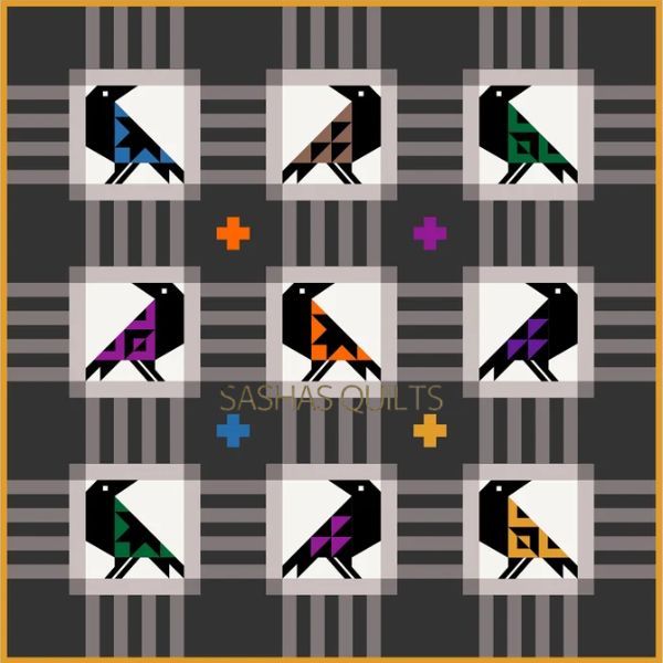 Funny Crows Quilt Pattern - etsy