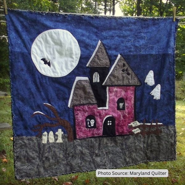 Halloween Haunted House Quilt Pattern - etsy