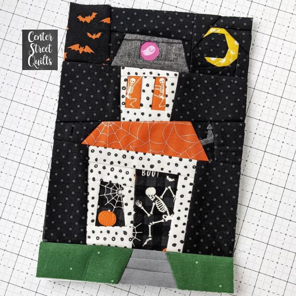 Haunted House FPP Quilt Block Pattern - etsy