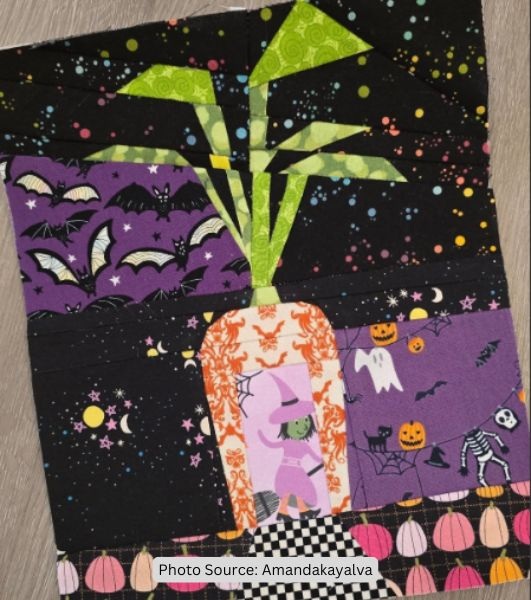 Haunted House Quilt Idea from Amandakayalva