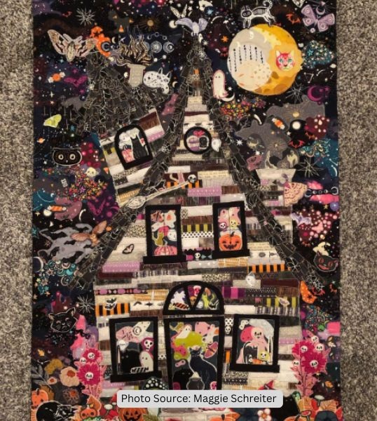 Haunted House Quilt Idea from Maggie Schreiter