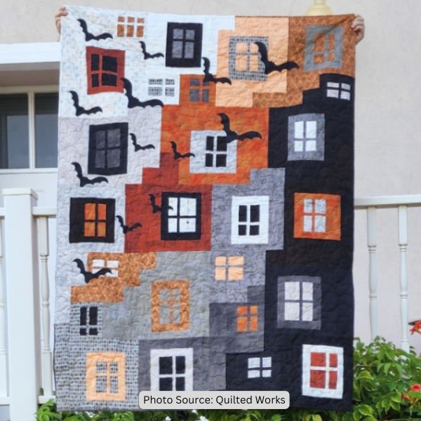 Haunted House Quilt Idea from Quilted Works