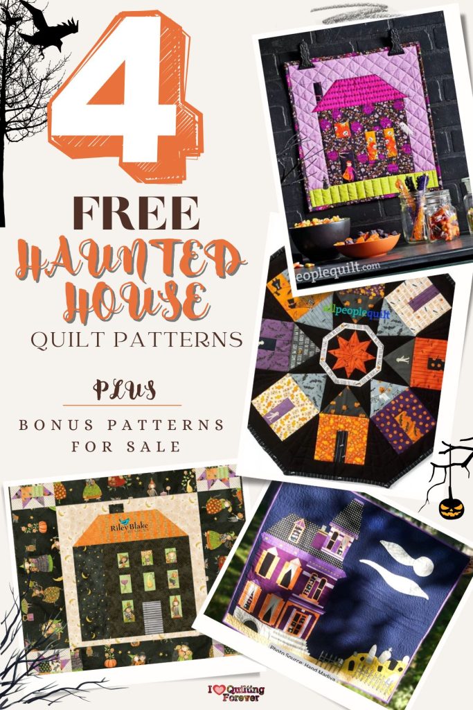 Haunted House Quilt Patterns Roundup 1 ILQF Pinterest