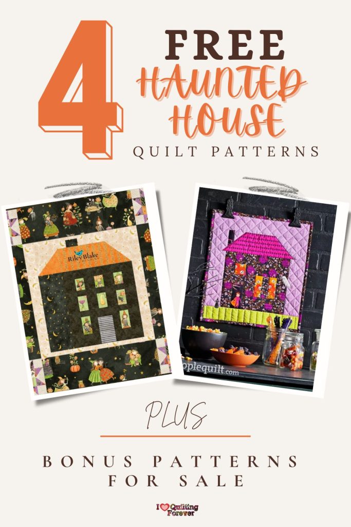 Haunted House Quilt Patterns Roundup 2 ILQF Pinterest