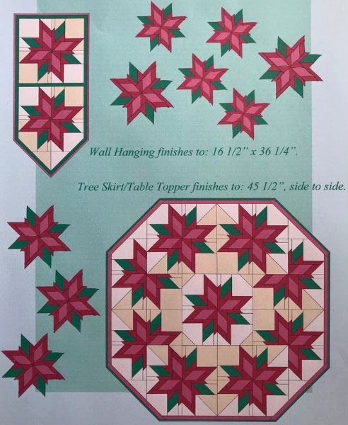 Holiday Poinsettias II Quilt Pattern - etsy
