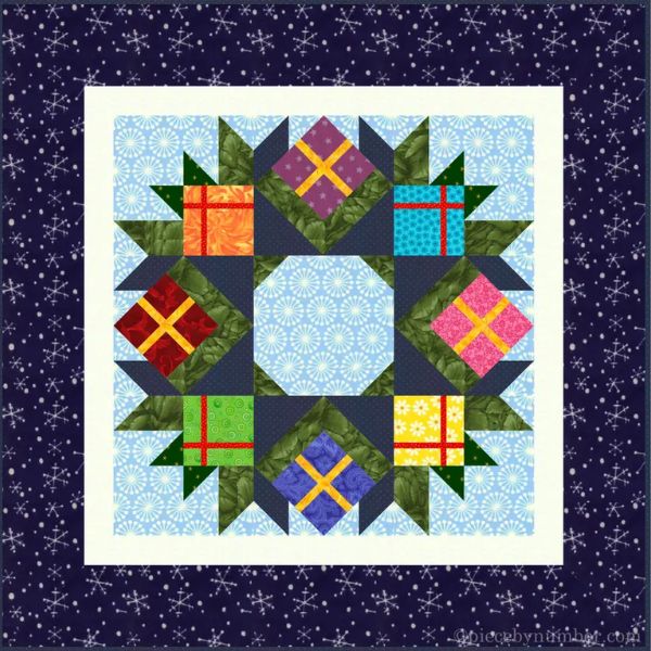 Holiday Wreath With Gifts Quilt Pattern - etsy