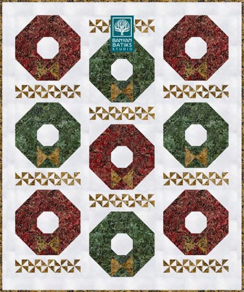 Lustrous Wreaths - free quilt pattern