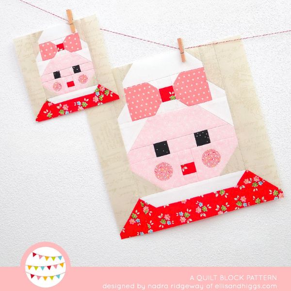 Mrs. Santa Claus Quilt Block Pattern - etsy
