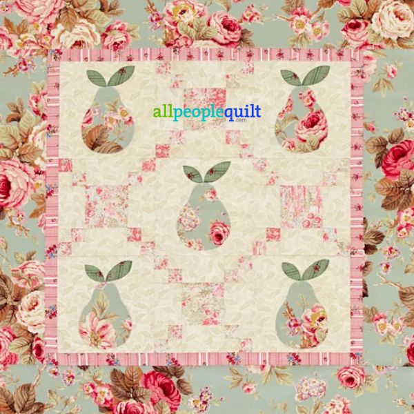 Pastel Pears - free quilt pattern