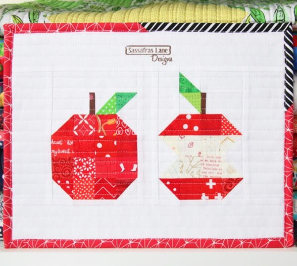 Patchwork Apple Mini - free quilt  pattern