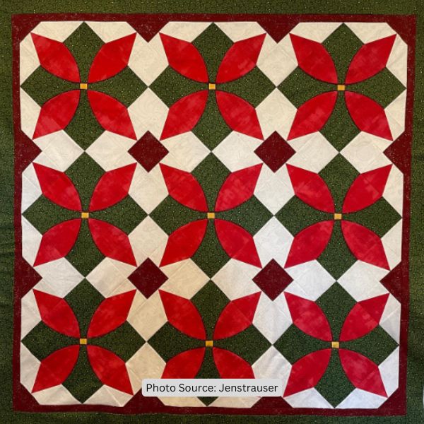 Poinsettia Quilt Idea from Jenstrauser