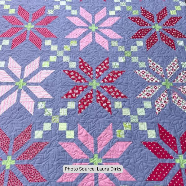 Poinsettia Quilt Idea from Laura Dirks