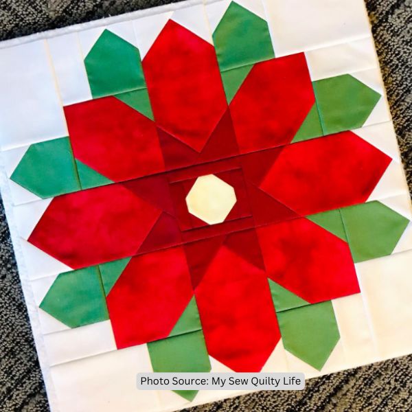 Poinsettia Quilt Idea from My Sew Quilty Life