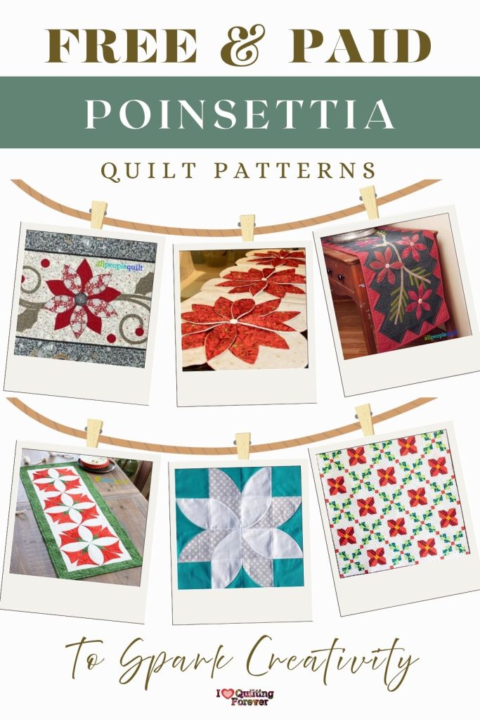 Poinsettia Quilt Patterns Roundup 3 ILQF Pinterest