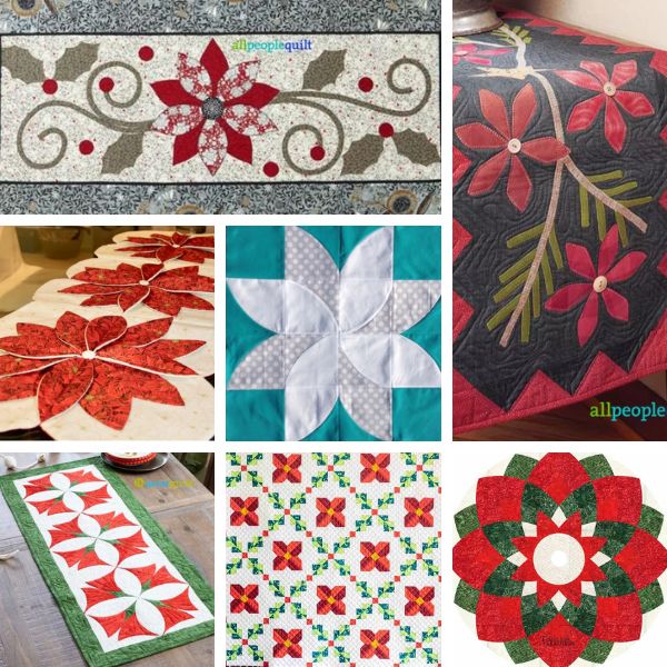 Poinsettia Quilt Patterns Roundup Featured Cover