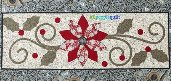Pop of Poinsettia - free quilt pattern