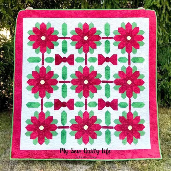 Pretty Poinsettia Quilt Pattern - etsy