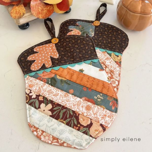 Quilted Acorn Hot Pad Quilt Pattern - etsy