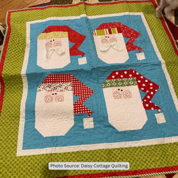 Santa Claus Quilt Idea from Daisy Cottage Quilting