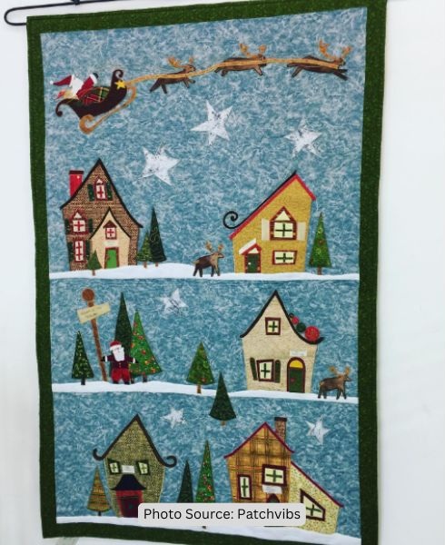 Santa Claus Quilt Idea from Patchvibs