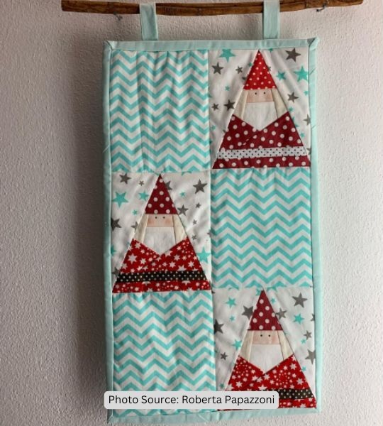 Santa Claus Quilt Idea from Roberta Papazzoni