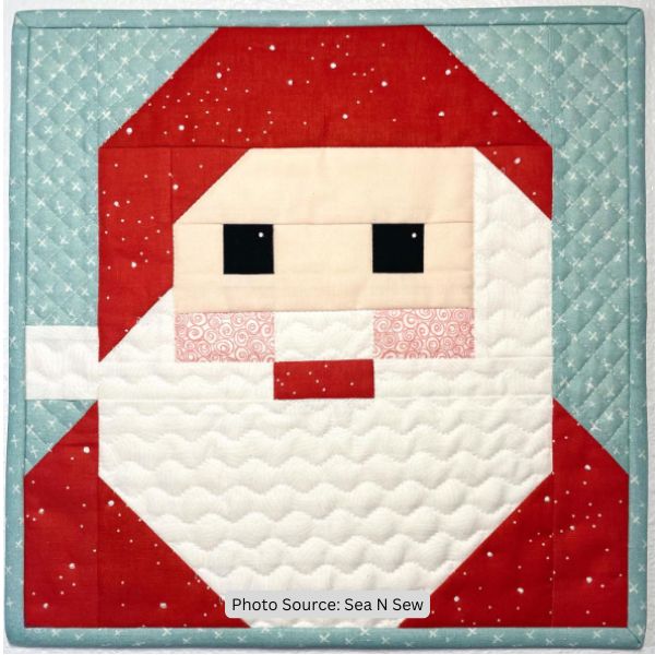 Santa Claus Quilt Idea from Sea N Sew