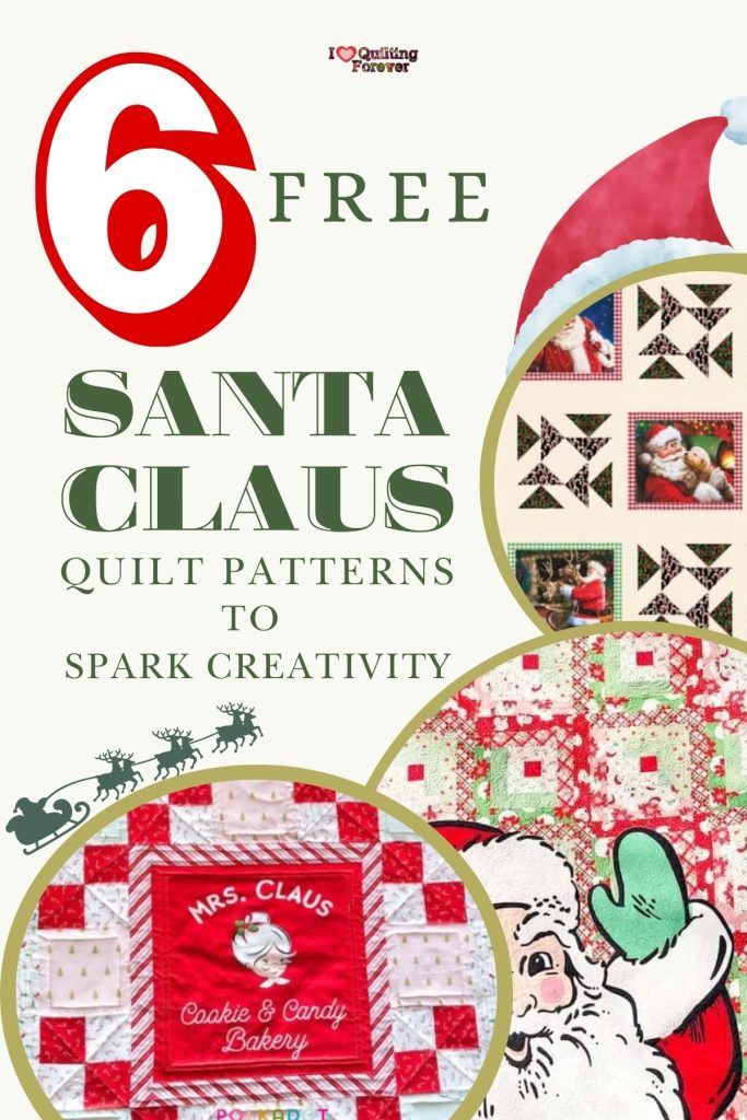 Santa Claus Quilt Patterns Roundup 1 ILQF Pinterest