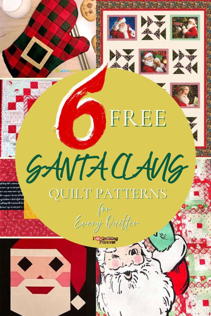 Santa Claus Quilt Patterns Roundup 2 ILQF Pinterest
