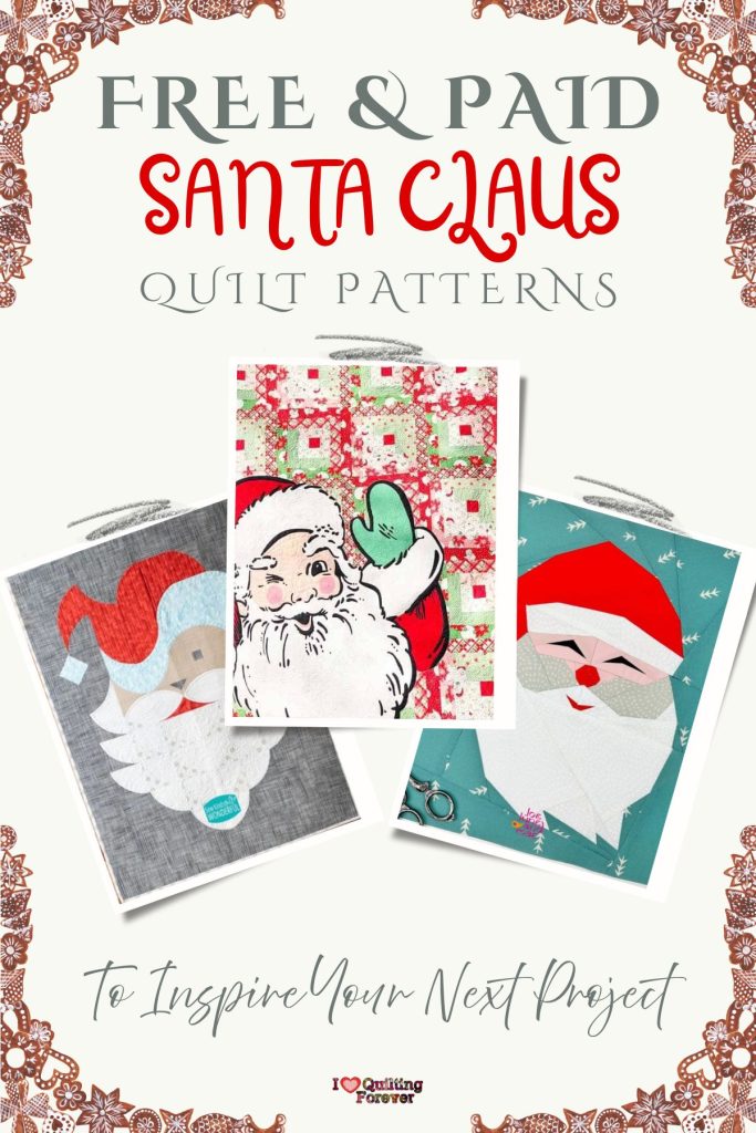 Santa Claus Quilt Patterns Roundup 4 ILQF Pinterest
