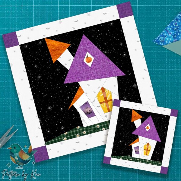 Spooky Haunted House Quilt Block Pattern - etsy
