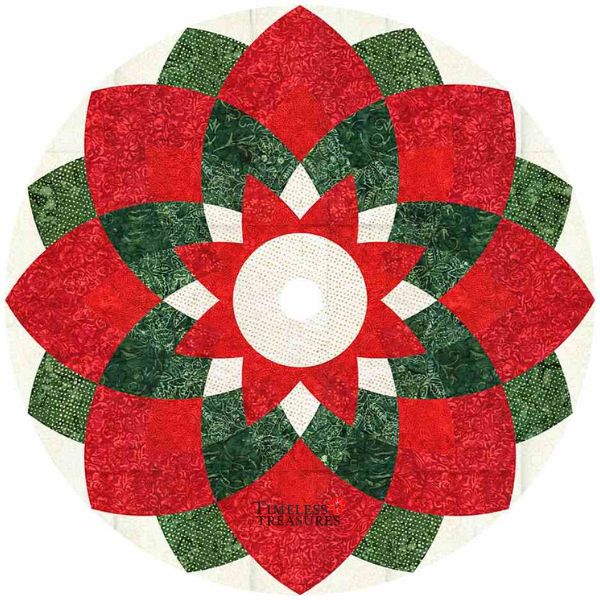 Tonga Merry Tree Skirt - free quilt pattern