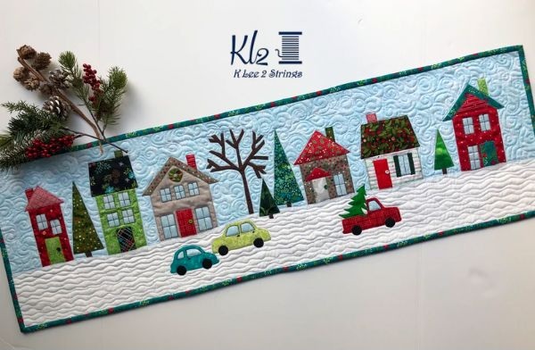 Winter Village Table Runner Quilt Pattern - etsy