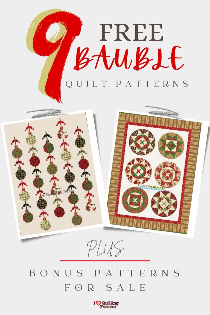 Bauble Quilt Patterns Roundup 4 ILQF Pinterest