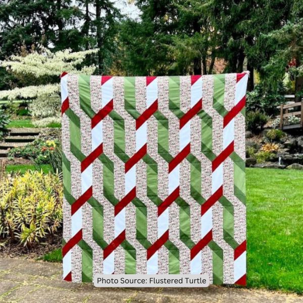 Candy Cane Quilt Idea from Flustered Turtle
