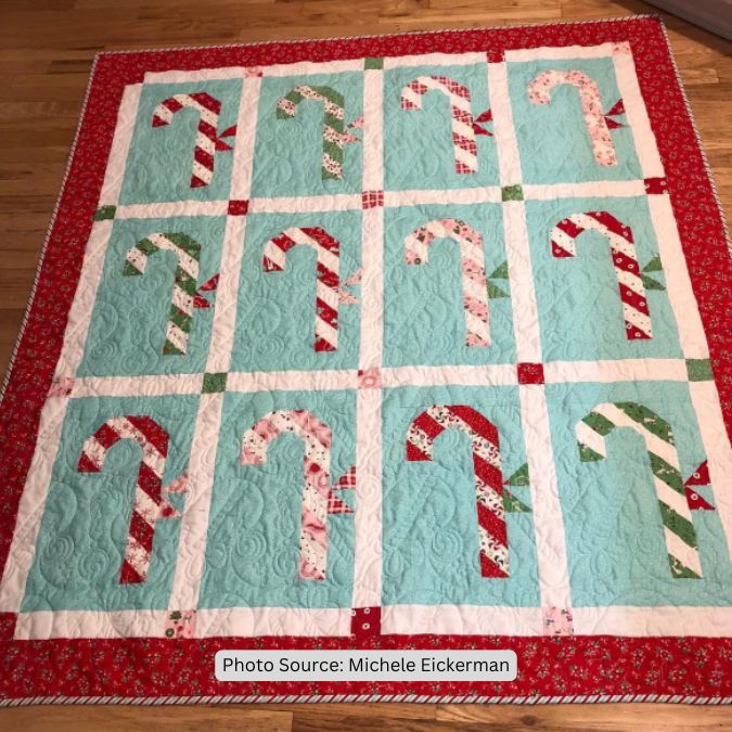 Candy Cane Quilt Idea from Michele Eickerman