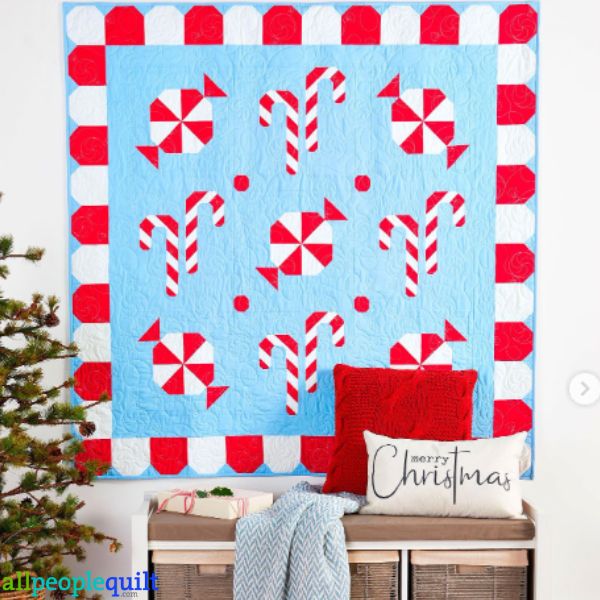 Candy Cane Quilt Idea from My Sew Quilty Life