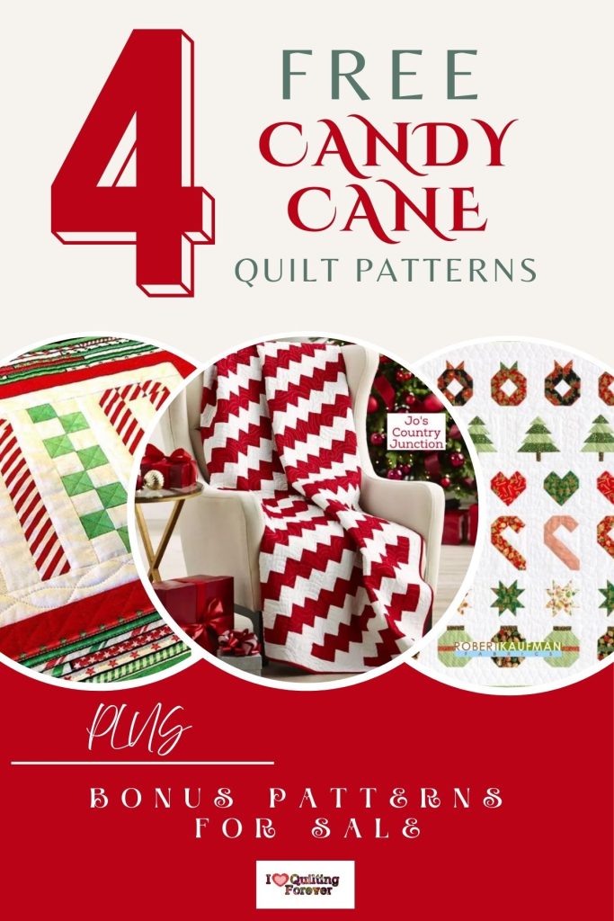 Candy Cane Quilt Patterns Roundup 1 ILQF Pinterest