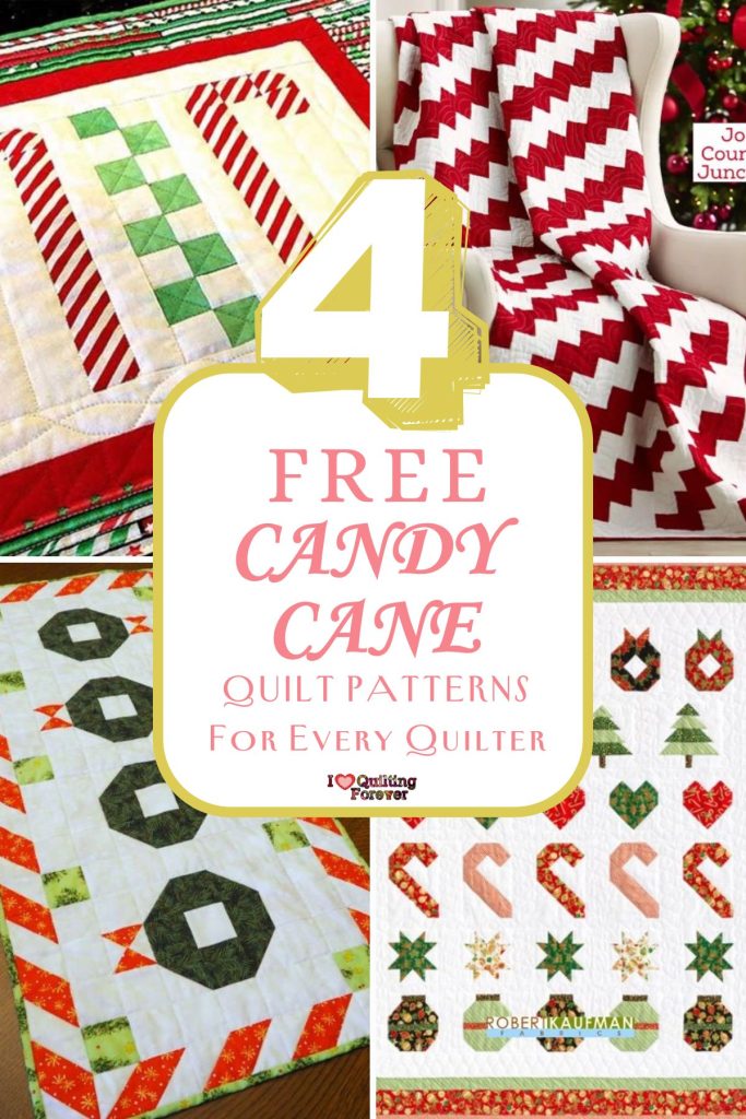 Candy Cane Quilt Patterns Roundup 3 ILQF Pinterest