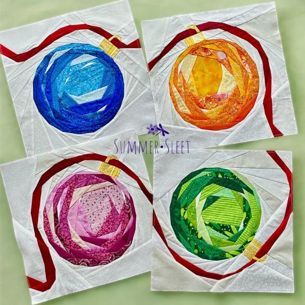 Christmas Baubles Quilt Block Pattern - etsy