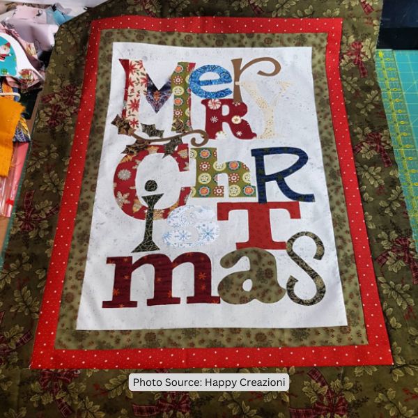 Christmas Greetings Quilt Idea from Happy Creazioni