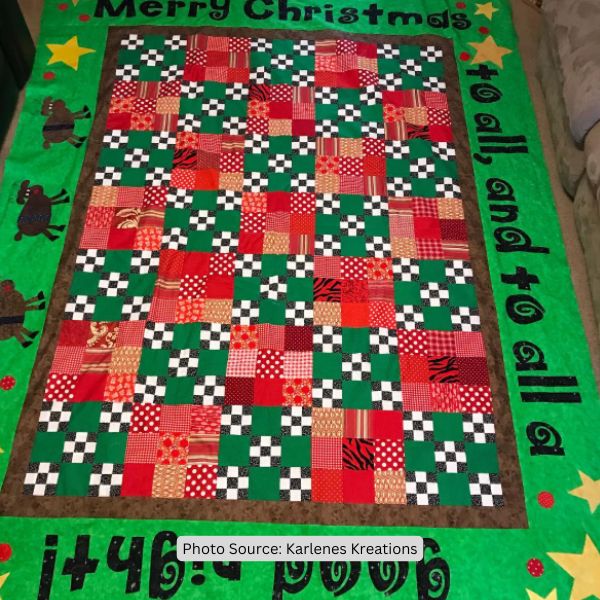 Christmas Greetings Quilt Idea from Karlenes Kreations