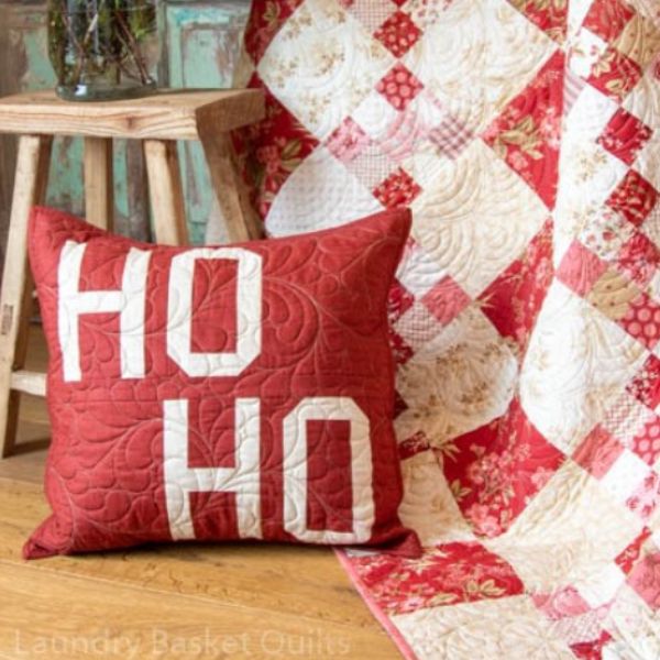 Christmas Greetings Quilt Idea from Laundry Basket Quilts