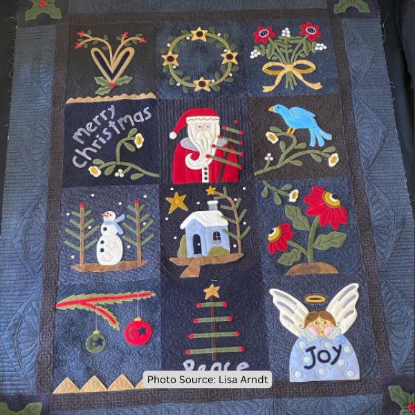 Christmas Greetings Quilt Idea from Lisa Arndt