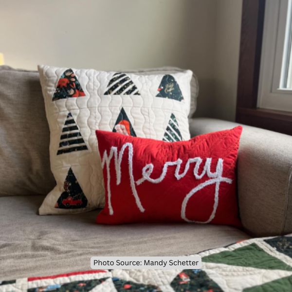Christmas Greetings Quilt Idea from Mandy Schetter