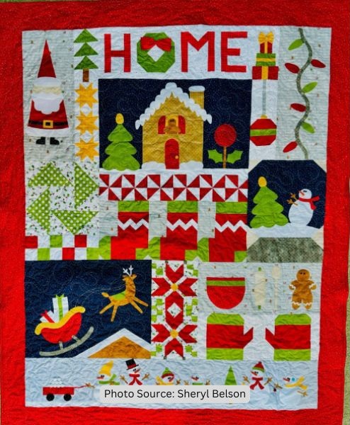 Christmas Greetings Quilt Idea from Sheryl Belson