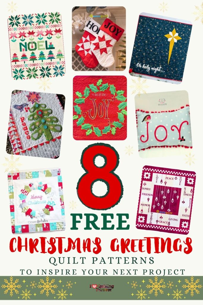 Christmas Greetings Quilt Patterns Roundup 2 ILQF Pinterest